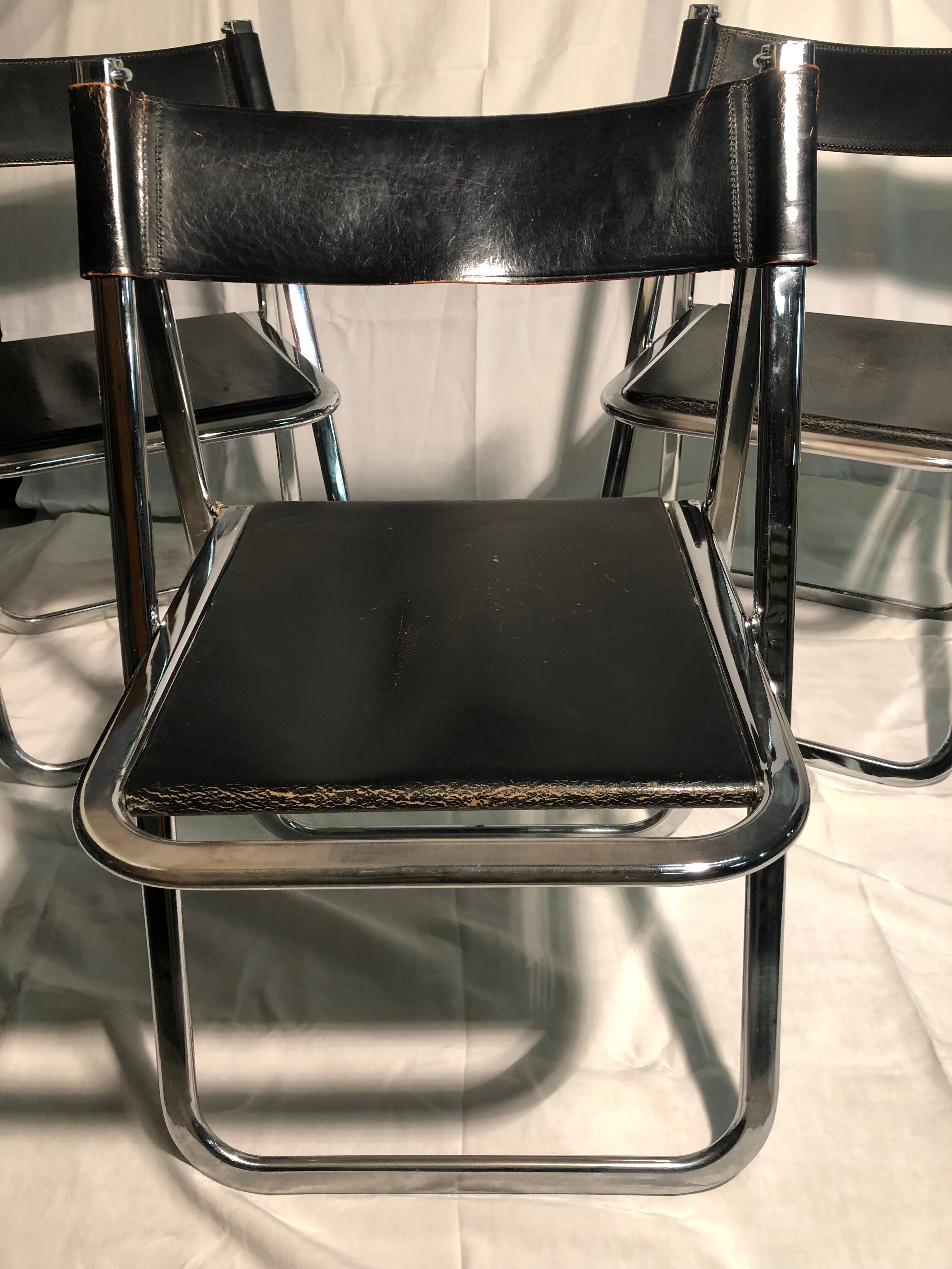 3-chair arrben Italy vintage set