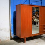 Vintage teak wardrobe