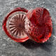 Baccarat Serpentine toilet set, pink crystal, 3 pieces