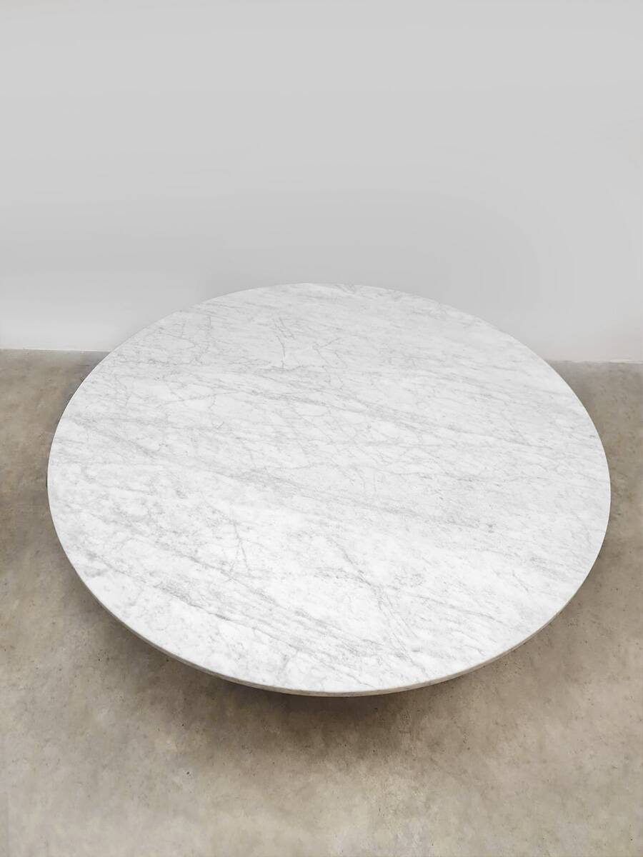 Vintage marble low dining table PK54 Poul Kjaerholm for Fritz Hansen 1990