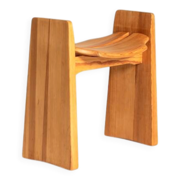 “Jonte” Pine Stool by Gilbert Marklund for Furusnickarn AB, Sweden, 1969