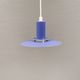 A blue minimalist hanging lamp from Lyfa Denmark 1980s.