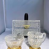 Gold-plated Bohemian crystal coffee set – 1960s/1980s