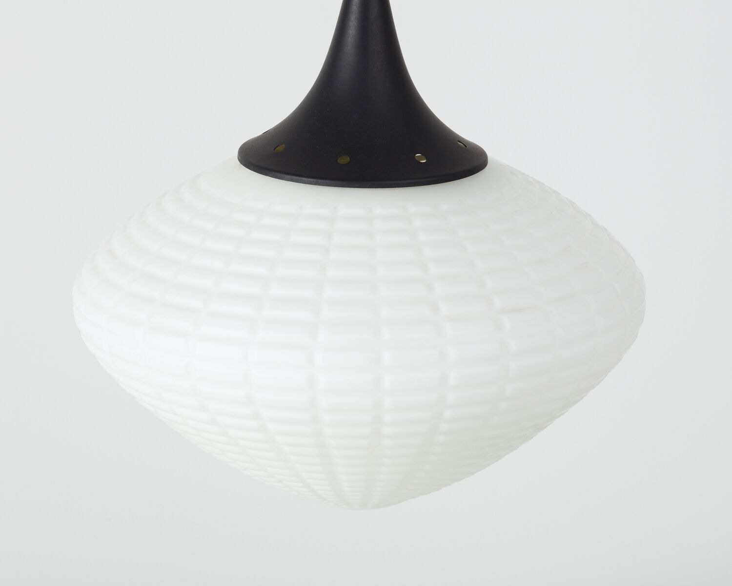Opaline glass hanging lamp 1950