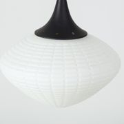 Opaline glass hanging lamp 1950