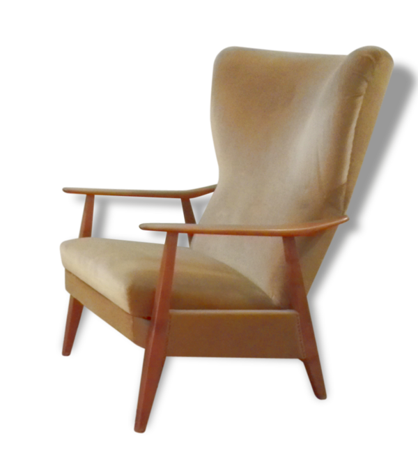 Fauteuil bergere scandinave  Relax wingback chair années 50 60 scandinave
