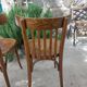 pair of dark bistro chairs, rounded backs, Baumann style