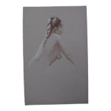 Sketch study nude pencil drawing academic