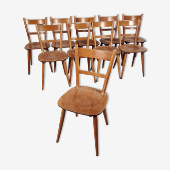 10 vintage bistro chairs, 60s