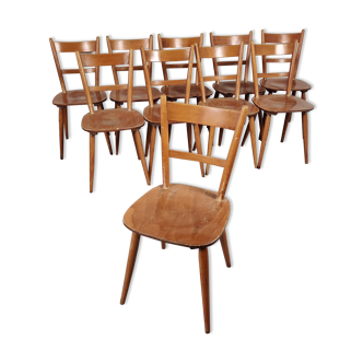 10 chaises vintage bistrot, années 60
