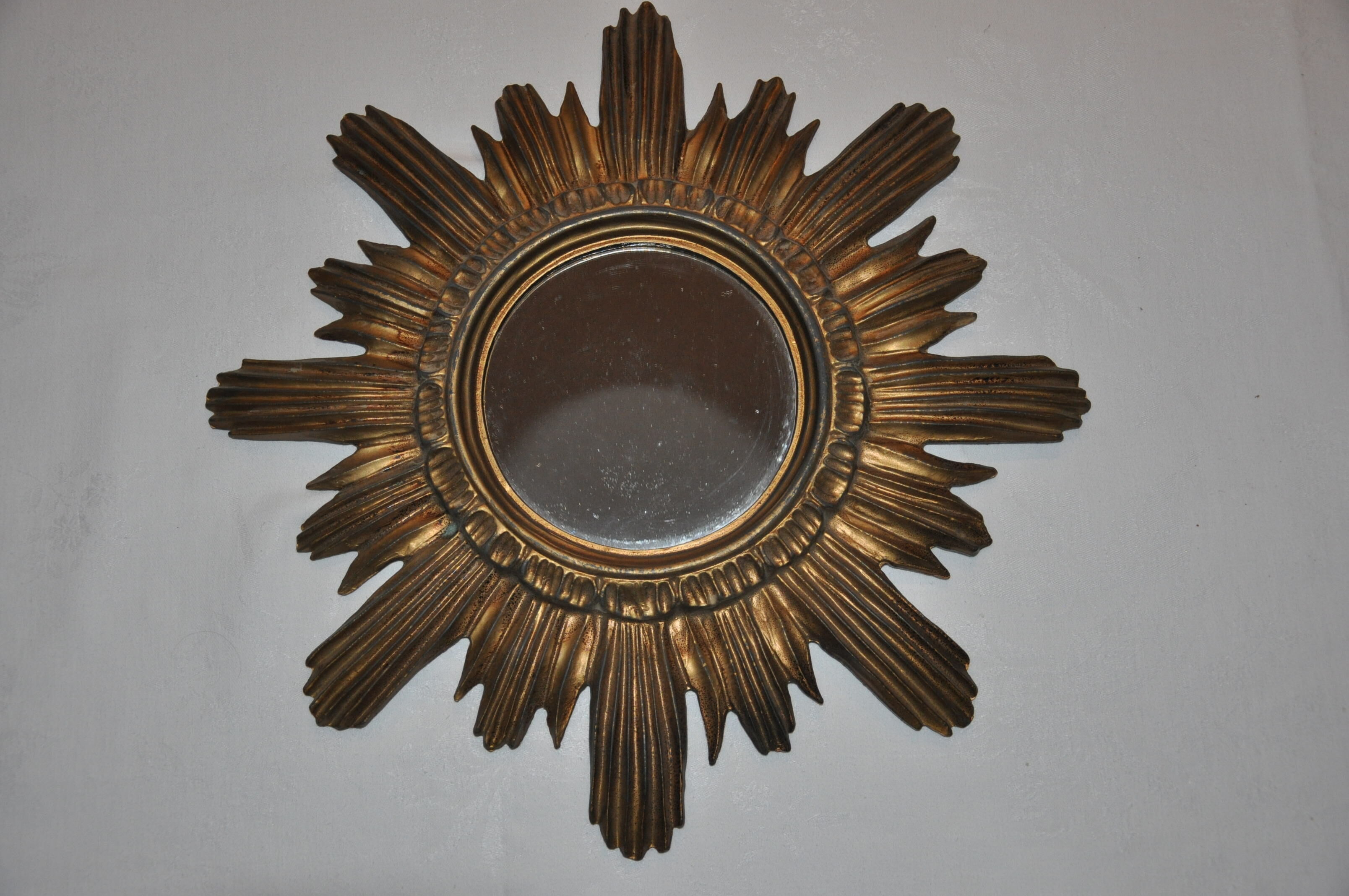 Golden sun mirror made in Italy 70