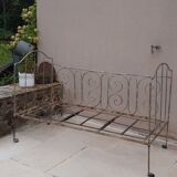 Old wrought iron bench