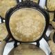 Set of eight Napoleon III style Louis XV armchairs in rosewood, 20th century.
