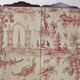 Paravent quatre vantaux toile de jouy