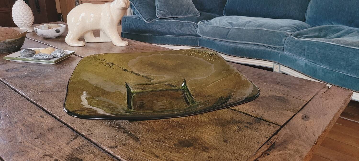 Dish, 80's glass cup