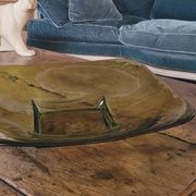 Plat , coupe en verre 80's