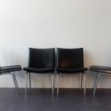 Set of 4 danish AP 40 airport chairs by Hans J. Wegner for A.P. Stolen, 1960