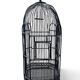 Old black metal birdcage from the early 20th century.