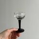 10 verres à liqueur à pied noir