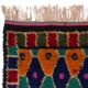 Multicolor Vintage Handmade Tulu Rug, Bohemian Eclectic Accent Rug, 100% Wool