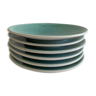 Dessert plates jars tourron aqua