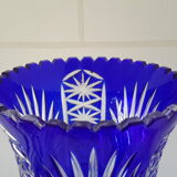 Large hand-cut Lorraine Crystal Vase