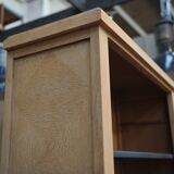 Oak and metal library