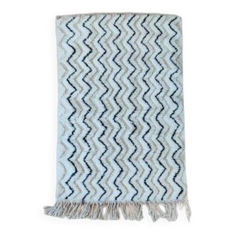 Tapis berbère ZigZag blanc et noir 105x170 cm