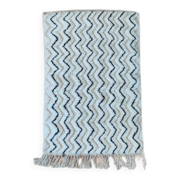 Tapis berbère ZigZag blanc et noir 105x170 cm
