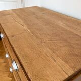 Art Deco chest of drawers in solid oak