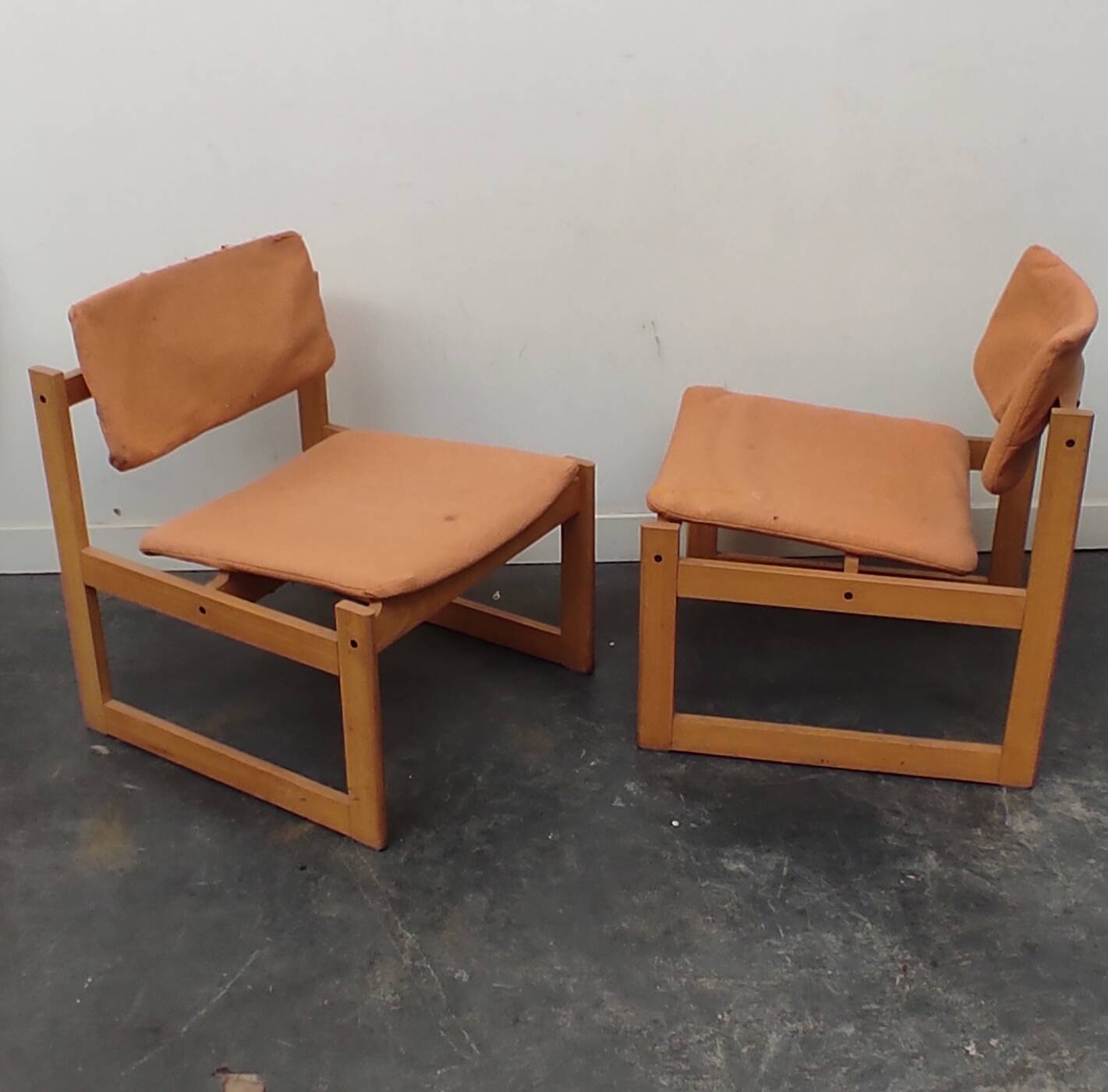 Pair of SFC 3001 armchairs by Michel Mortier 1960