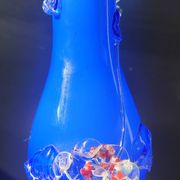 Vase italien en verre soufflé d'art