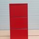 Red metal shoes storage cabinet