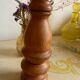 Sculptural Totem Candle Holder 40cm - Turned Solid Wood - 70s Spirit / Pear