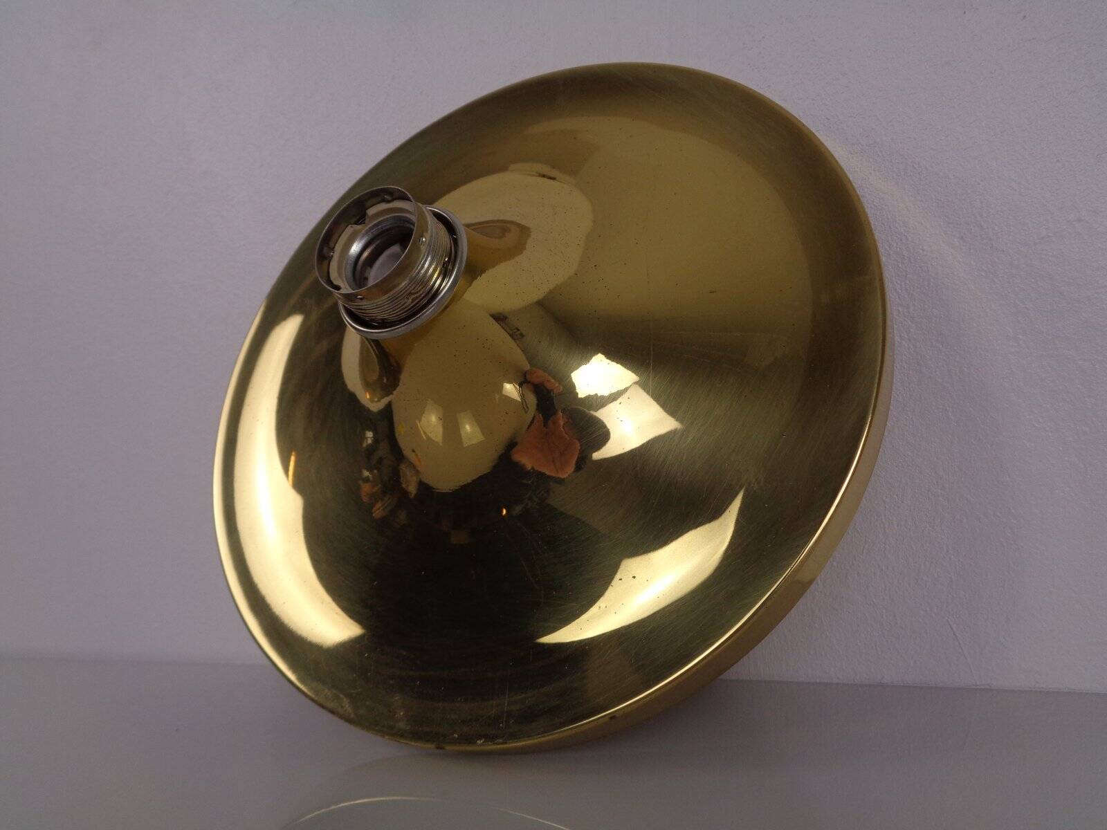 Space Age Golden Wall Lamp from Doria Leuchten, 1960s