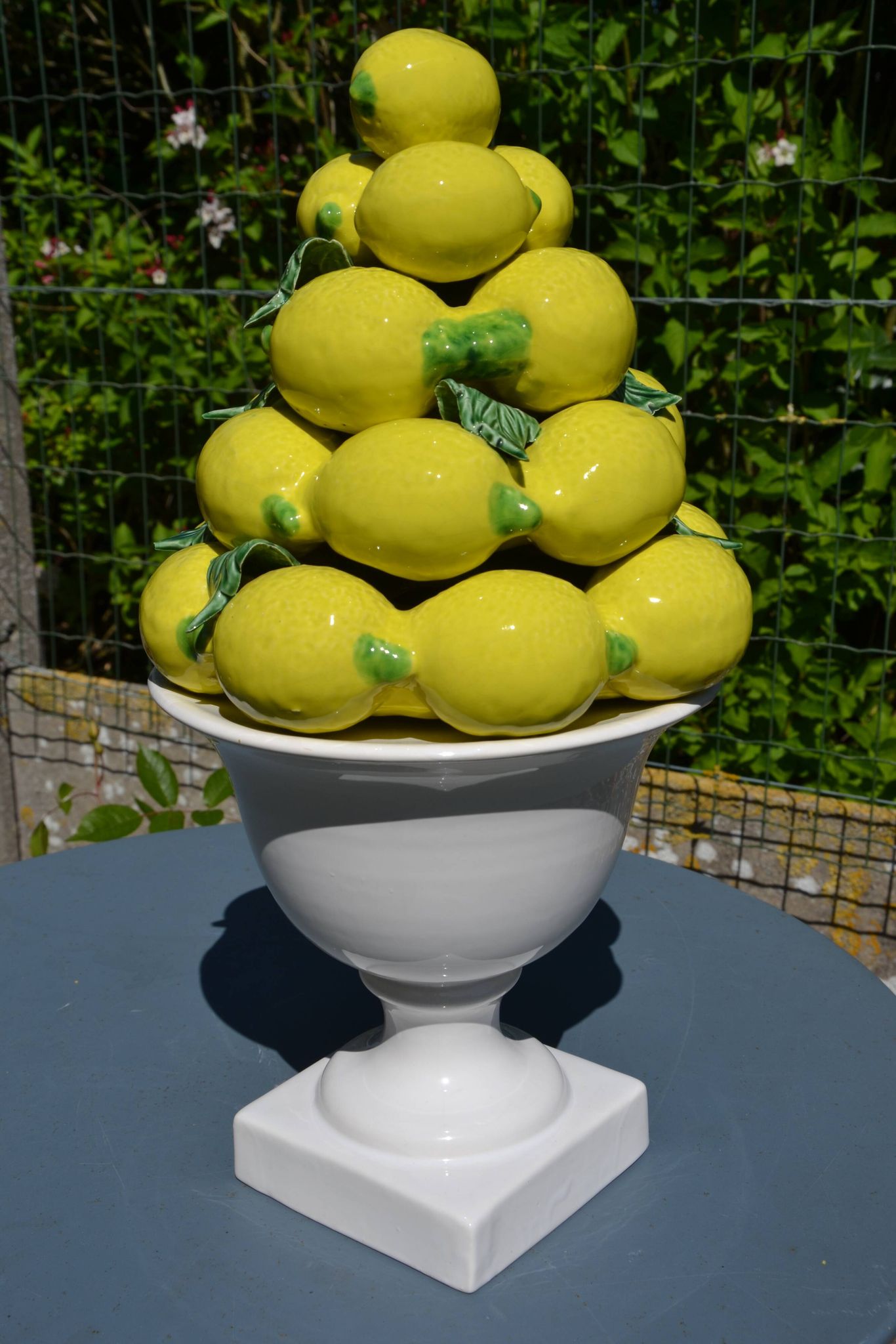 Centre de table citrons en barbotine