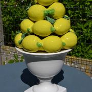 Centre de table citrons en barbotine