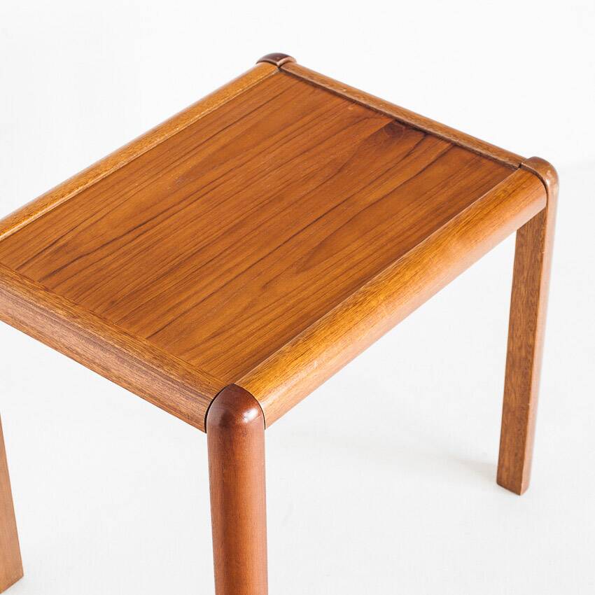 Small vintage teak side table. France, 1960s