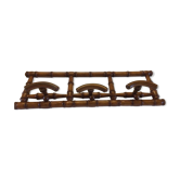 Porte-manteaux ancien en bois façon bambou art déco