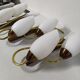 Lot de 3 applique mural tulipe opaline blanche laiton