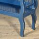 Antique blue pine bench, 1900s