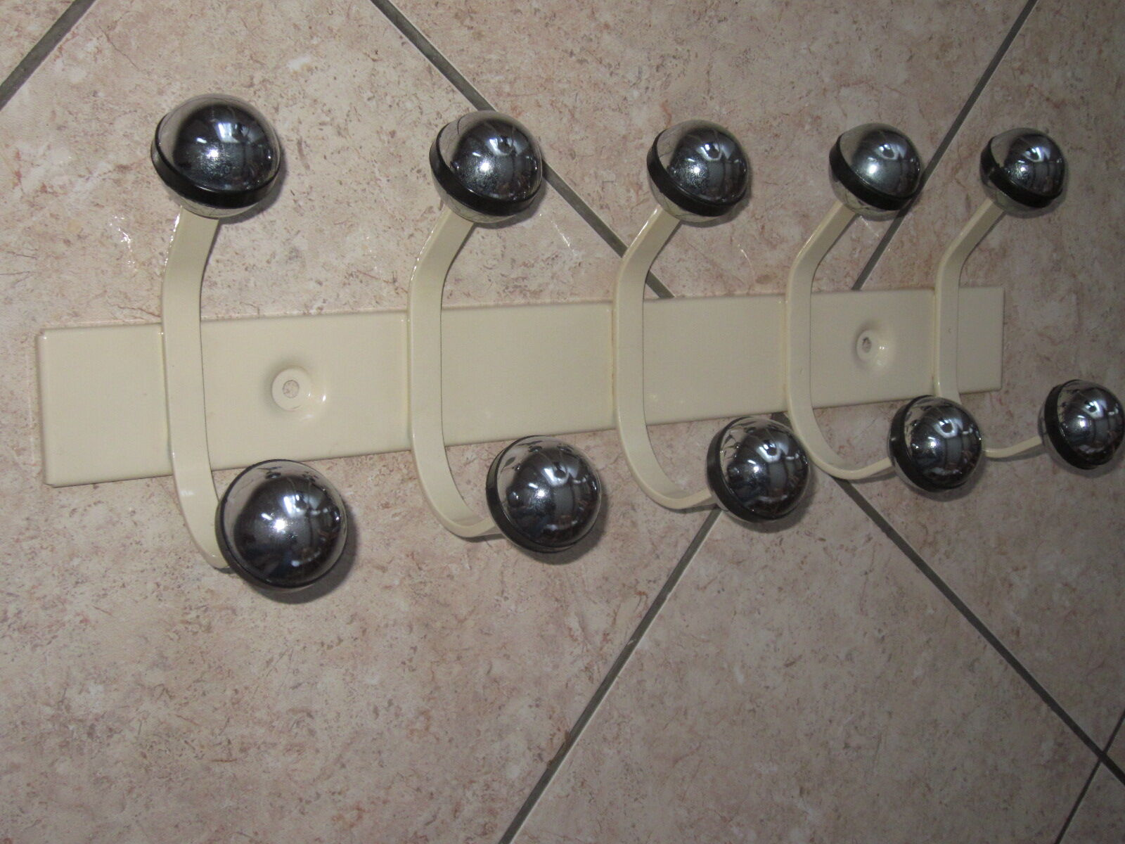 Coats vintage metal door has 5 hooks