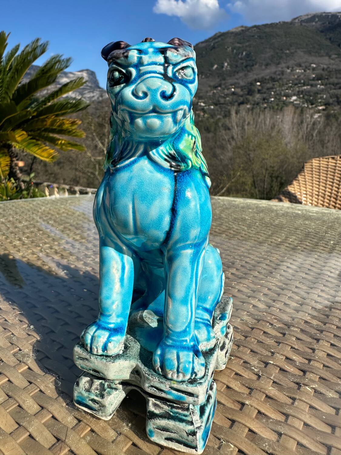 Ceramic Lion Dog Figurines