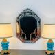 Louis XIV Regency mirror with parcloses engraved glass Italy
