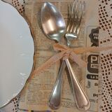 Set of 10 antique silver-plated cutlery