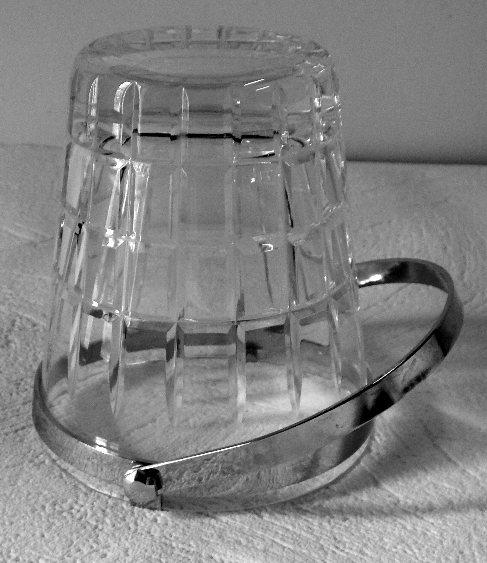 Seau à glace en verre seventies