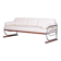 Bauhaus White Tubular Sofa in Beech, Chrome-Plated Steel & High Quality Leather attributed to Robert Slezák for Slezak Factories, Czech, 1930s
