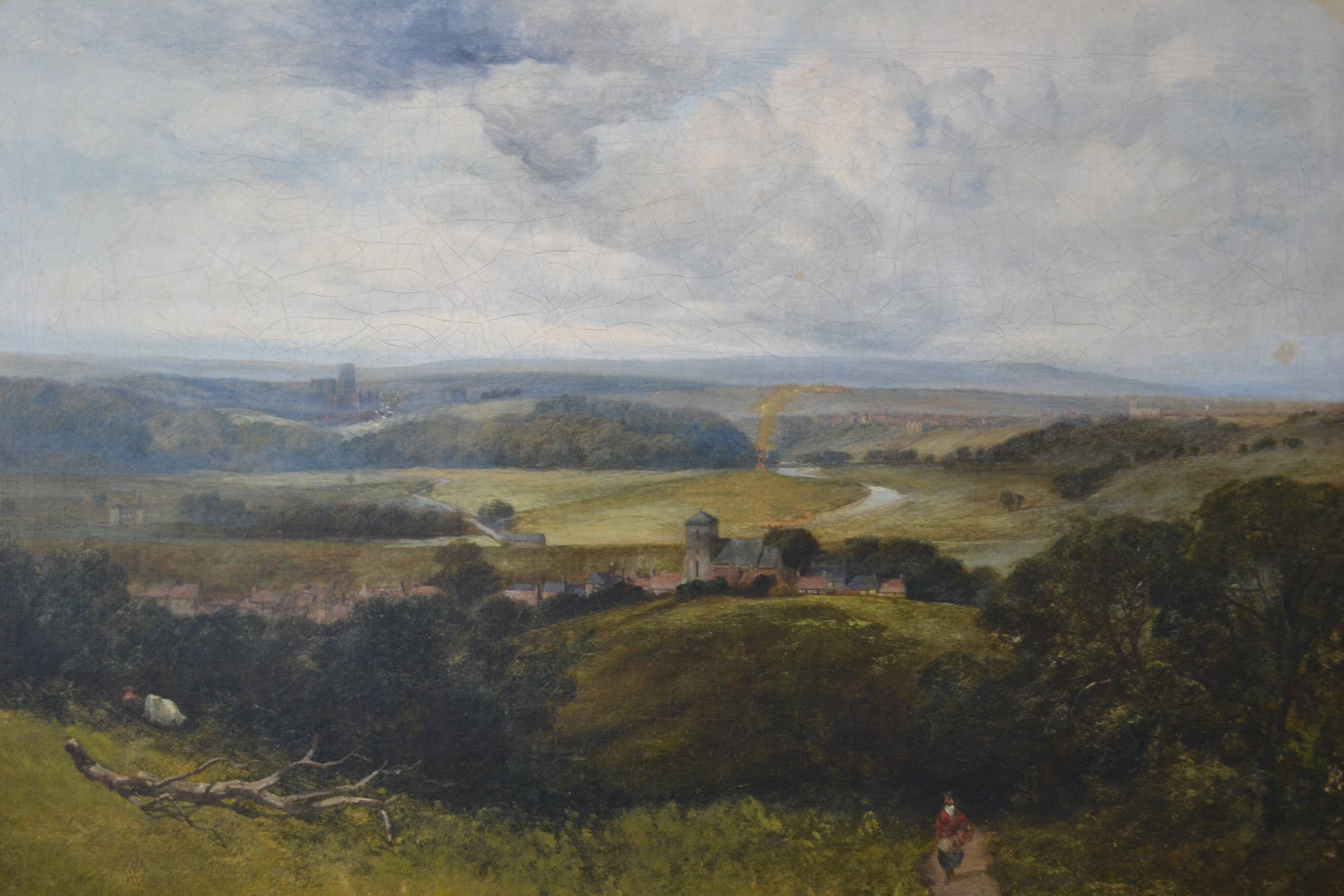 James Peel (1811-1906) Extensive view of Durham from Shincliffe Hill HST