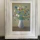 Tableau ancien bouquet de pâquerettes