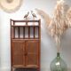 Buffet vintage bois et cannage rotin